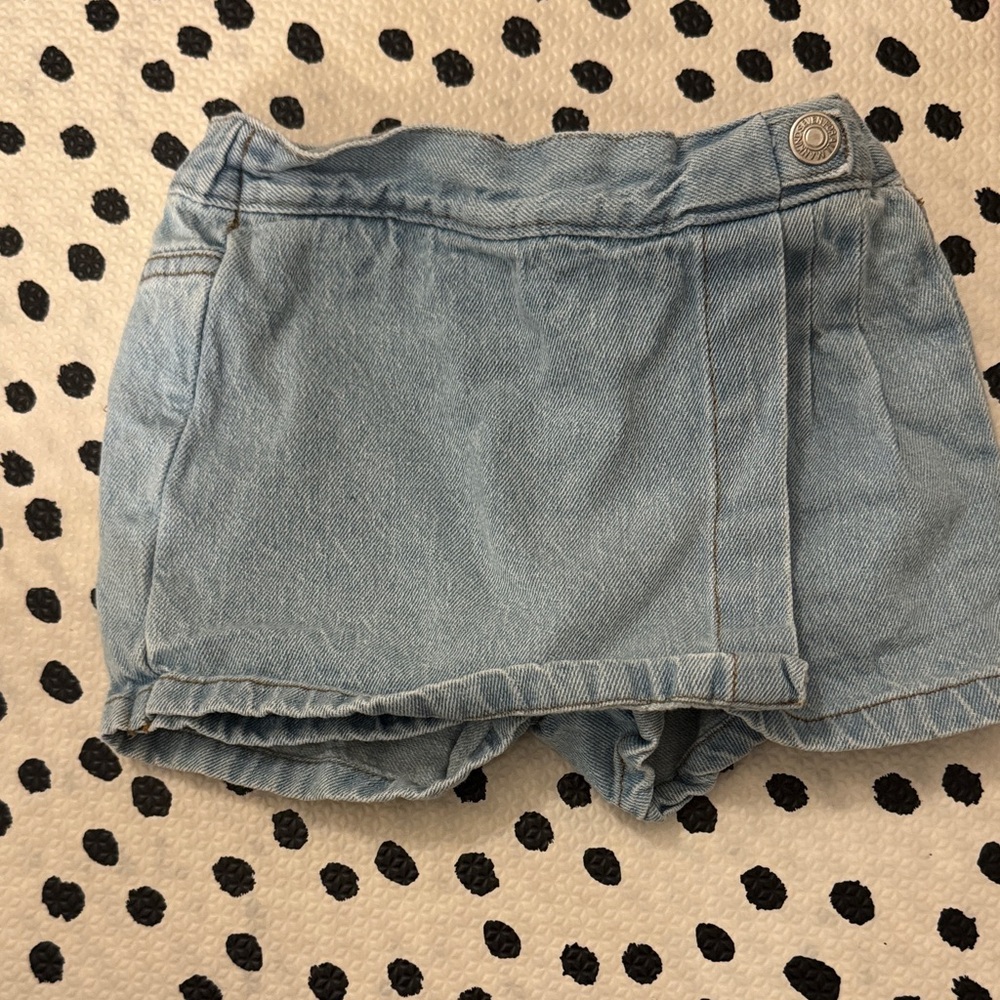Toddler Light Blue Denim Skort